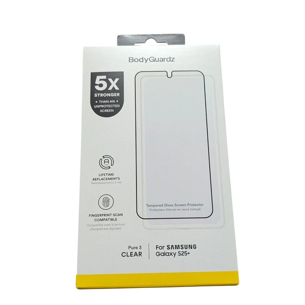 Z5N BodyGuardz Pure3 CLEAR Temp. Glass Screen Protector 4 Samsung Galaxy S25+